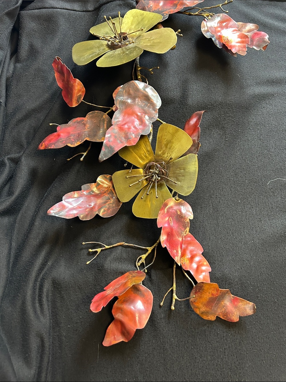 Brutalist Metal Floral and Leaf Wall Art - hand created in Ottawa